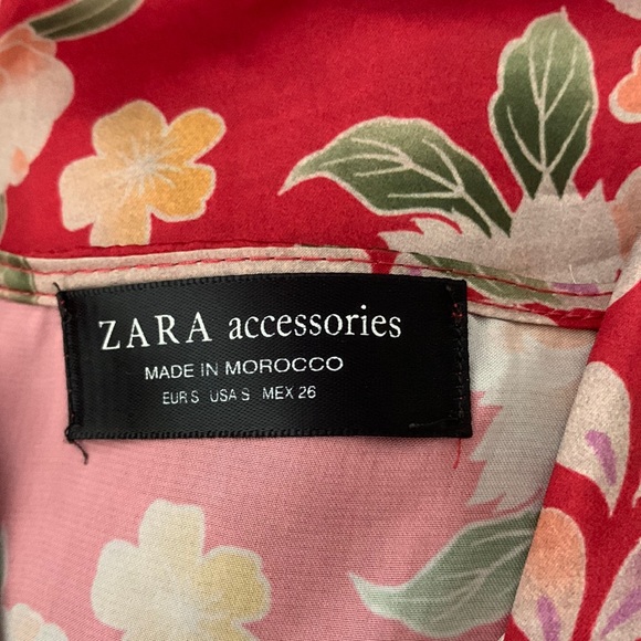 Zara Tops Zara Floral Long Sleeve Red Floral Bodysuit Size S Poshmark